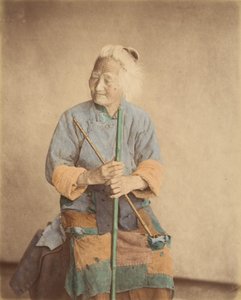 年老いた物乞い、1870 年代。 作： Baron Raimund von Stillfried