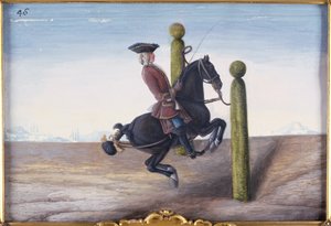 No. 46クルパデと呼ばれる馬術運動を行うスペイン乗馬学校の馬（紙のトイレ） 作： Baron Reis Eisenberg