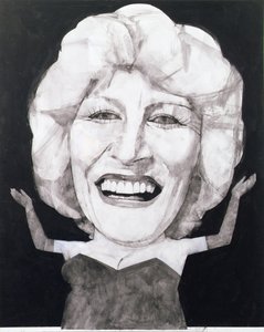 フェイスブラウンの肖像画、1970年代（船上のガッシュ） 作： Barry Fantoni
