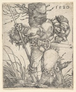 木の前の歩兵、17 世紀半ば。 作： Barthel Beham