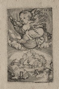 玉に乗る天才、1520年。 作： Barthel Beham
