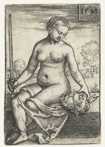 ホロフェルネスの頭と剣を持つジュディス 作： Barthel Beham