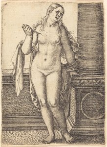 円柱に立つルクレティア 作： Barthel Beham