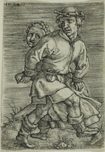 農民のカップルのダンス 作： Barthel Beham