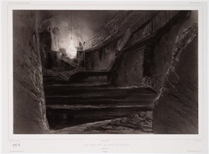 1840年3月20日、ポーランド、ヴィエリチカの鉱山で撮影された、サバティエの彫刻 作： Barthelemy after Lauvergne