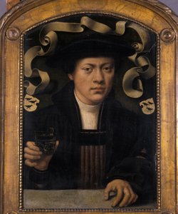 若い男の肖像、1501-50 作： Bartholomaeus Bruyn