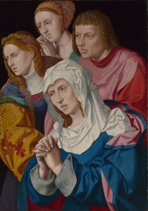 聖母マリア、聖ヨハネ、聖マリアマグダレンと聖女、1535年頃 作： Bartholomaeus Bruyn