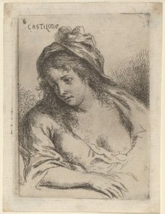 横向きの女性半身像 作： Bartholomäus Ignaz Weiss