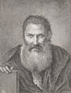 本を持っているひげを生やした男の肖像、カリフォルニア州。 1750～1815年。 作： Bartholomaeus Ignaz Weiss