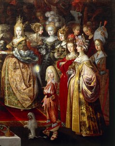 バプテスマの聖ヨハネの斬首とヘロデの宴会、バルトロメウス・ストロベル・ヤンガー（1591-1660）作、詳細、キャンバスに油彩、280x952 cm、ポーランド 作： Bartholomaus the Elder Strobl or Strobel