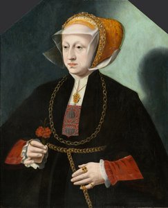 ハインリヒ・クルーデナーの妻の肖像、1580～1590年頃（パネルに油彩） 作： Bartholomaus the Younger Bruyn