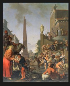 エジプトでトウモロコシを配布するジョセフ、1655 作： Bartholomeus Breenbergh