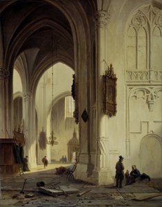 教会内部 作： Bartholomeus Johannes van Hove