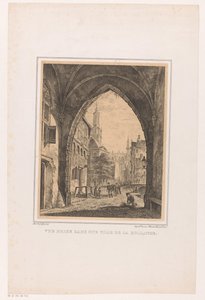 門下からの街並み Vue Prize dans une ville de la Hollande (オブジェクトのタイトル) 作： Bartholomeus Johannes van Hove