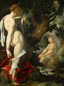 ドイツ語：Hermaphroditus und die Nymphe Salmacis ヘルマフロディトゥスとニンフ・サルマシス 作： バルトロマイ・スプランジャー