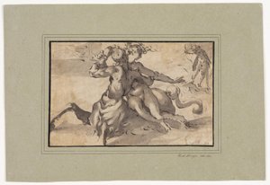 ヘラクレス、デイアネイラ、ケンタウロスのネッスス 作： Bartholomeus Spranger