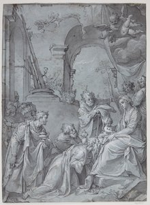 羊飼いの礼拝 作： Bartholomeus Spranger