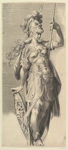 ミネルバ、カリフォルニア州。 1632 作： Bartholomeus Spranger