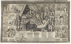 1336 年、南ホラント州の廷吏に関するウィリアム 3 世伯爵の判決 ウィレム・デ・ゲーデ、ヴァン・ホラント伯爵などによるバイエル・ヴァン・ズイト・ホラントについてのイスティティ（オブジェクトのタイトル） 作： Bartholomeus Willemsz. Dolendo (signed by artist)