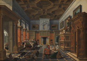 会社のあるインテリア インテリアの中の会社 作： Bartholomeus van Bassen