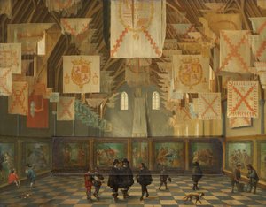1651年の大集会 1651年の州総督大会議中のハーグ、ビネンホフの大ホール 作： Bartholomeus van Bassen