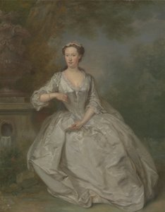 本を持った女性、c.1730-40（帆布に油彩） 作： Bartholomew Dandridge