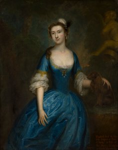 エリザベス・シンプソンの肖像、レディ・ブリッジマン（1735-1806）、1753-55年頃（キャンバスに油彩） 作： Bartholomew Dandridge