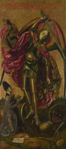 聖ミカエル、悪魔を乗り越え、1468年 作： Bartolomé Bermejo