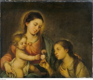 バルトロメ・エステバン・ムリーリョの後 - 聖母子とヴィテルボの聖バラ P104