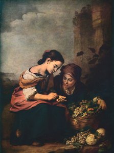 彼らのお金を数える果物売り手、1618年、1914年。 作： Bartolomé Esteban Murillo