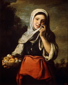 果物を売る少女、c1650-c1660 作： Bartolomé Esteban Murillo