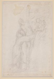 十字架につけられたキリストを抱く聖フランシス 作： Bartolomé Esteban Murillo
