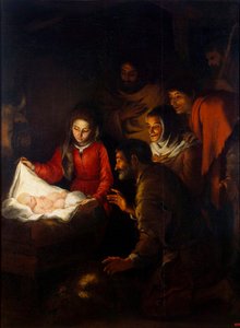 羊飼いの崇拝、c1650。 作： Bartolomé Esteban Murillo