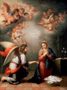 受胎告知、1660年代。 作： Bartolomé Esteban Murillo