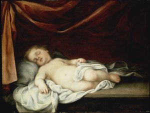 眠っているキリストの子供 作： Bartolomé Esteban Murillo