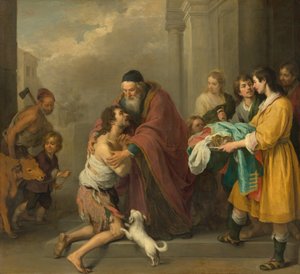 放蕩息子の帰還、16671670。 作： Bartolomé Esteban Murillo