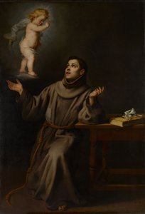 パドヴァの聖アントニオのビジョン、1652年。 作： Bartolomé Esteban Murillo