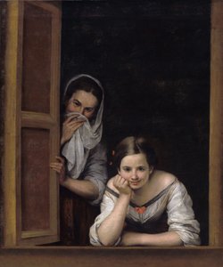 窓辺の二人の女性
