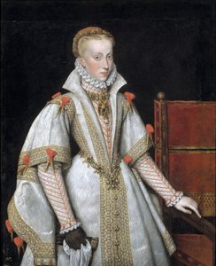 オーストリアのアンナの肖像 1549–1580、スペインの王妃、1616 作： Bartolomé González y Serrano
