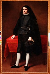長髪でイチゴの襟をした紳士の肖像（油彩・キャンバス 作： Bartolomé Esteban Murillo