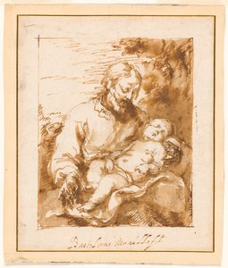 聖ヨセフと眠るキリストの子 作： Bartolomé Esteban Murillo