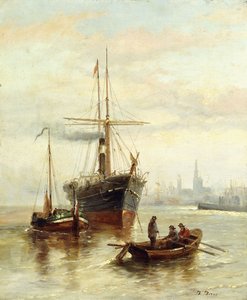 ヴェネツィアの景色を望むハーバーシーン 作： Bartolomeo Bezzi