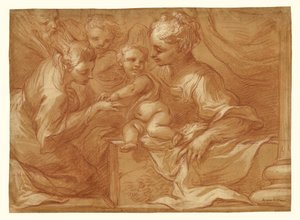 聖カタリナの神秘的な結婚 作： Bartolomeo Biscaino