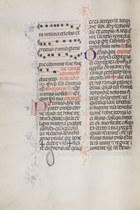 Missale：Fol。 112v：パームサンデー典礼、1469年の一部として音楽が含まれています。 作： Bartolomeo Caporali