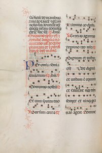 Missale：Fol。 176v：さまざまな普通の祈りのための音楽、1469年。 作： Bartolomeo Caporali
