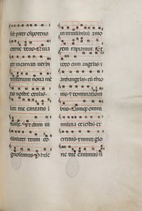 Missale：Fol。 177：さまざまな普通の祈りのための音楽、1469年。 作： Bartolomeo Caporali