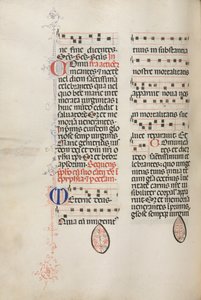 Missale：Fol。 177v：さまざまな普通の祈りのための音楽、1469年。 作： Bartolomeo Caporali