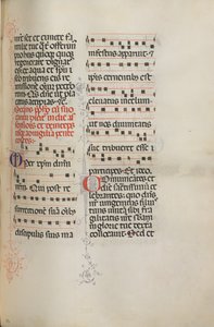 Missale：Fol。 180：さまざまな普通の祈りのための音楽、1469年。 作： Bartolomeo Caporali