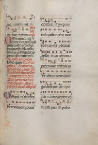 Missale：Fol。 181：さまざまな普通の祈りのための音楽、1469年。 作： Bartolomeo Caporali
