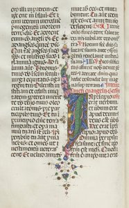 Missale：Fol。 22v：魚のいる葉、1469年。 作： Bartolomeo Caporali